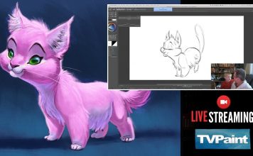 Former Disney Animator Aaron Blaise Animates A Cat Character in Real Time